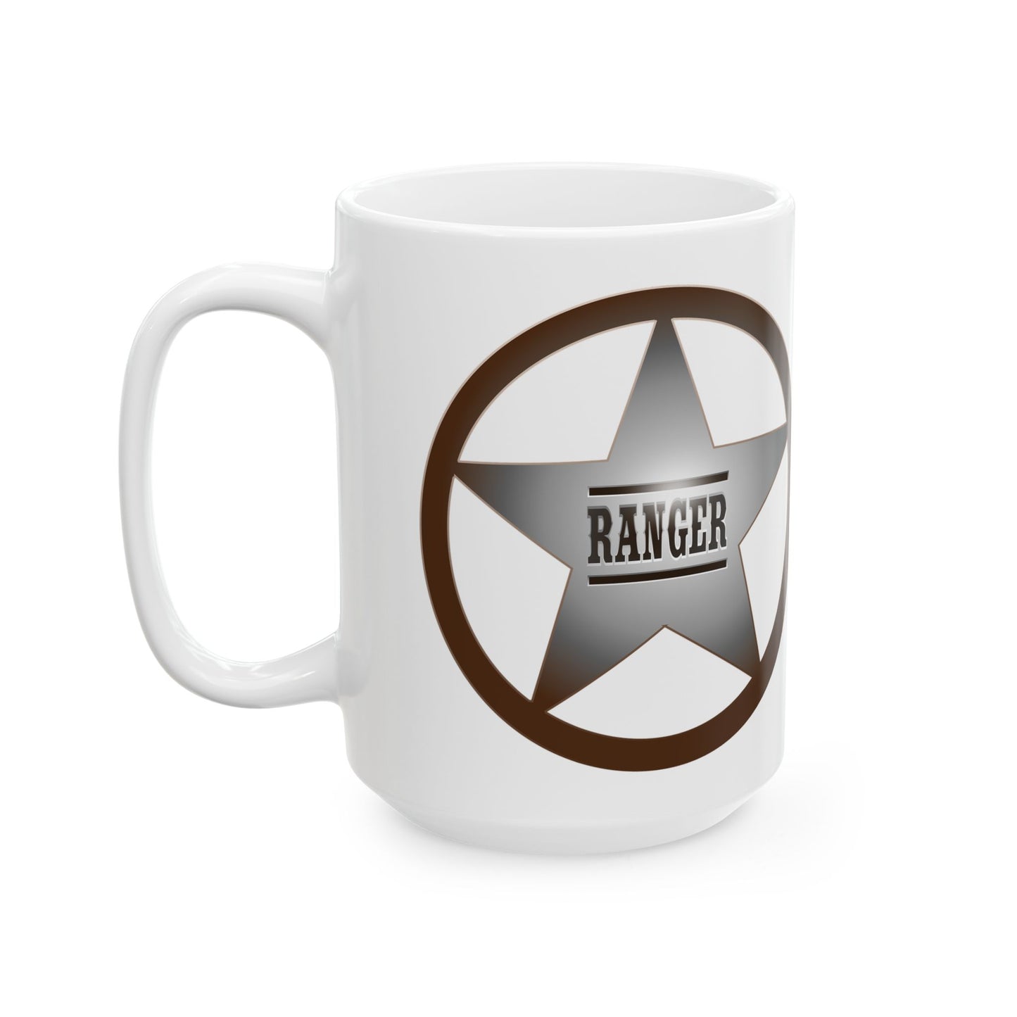 Rustic Star Ranger Ceramic Mug - Perfect Gift for Adventure Lovers, Cowboy Decor, Personalized Coffee Cup, Unique Gifts, Western Style