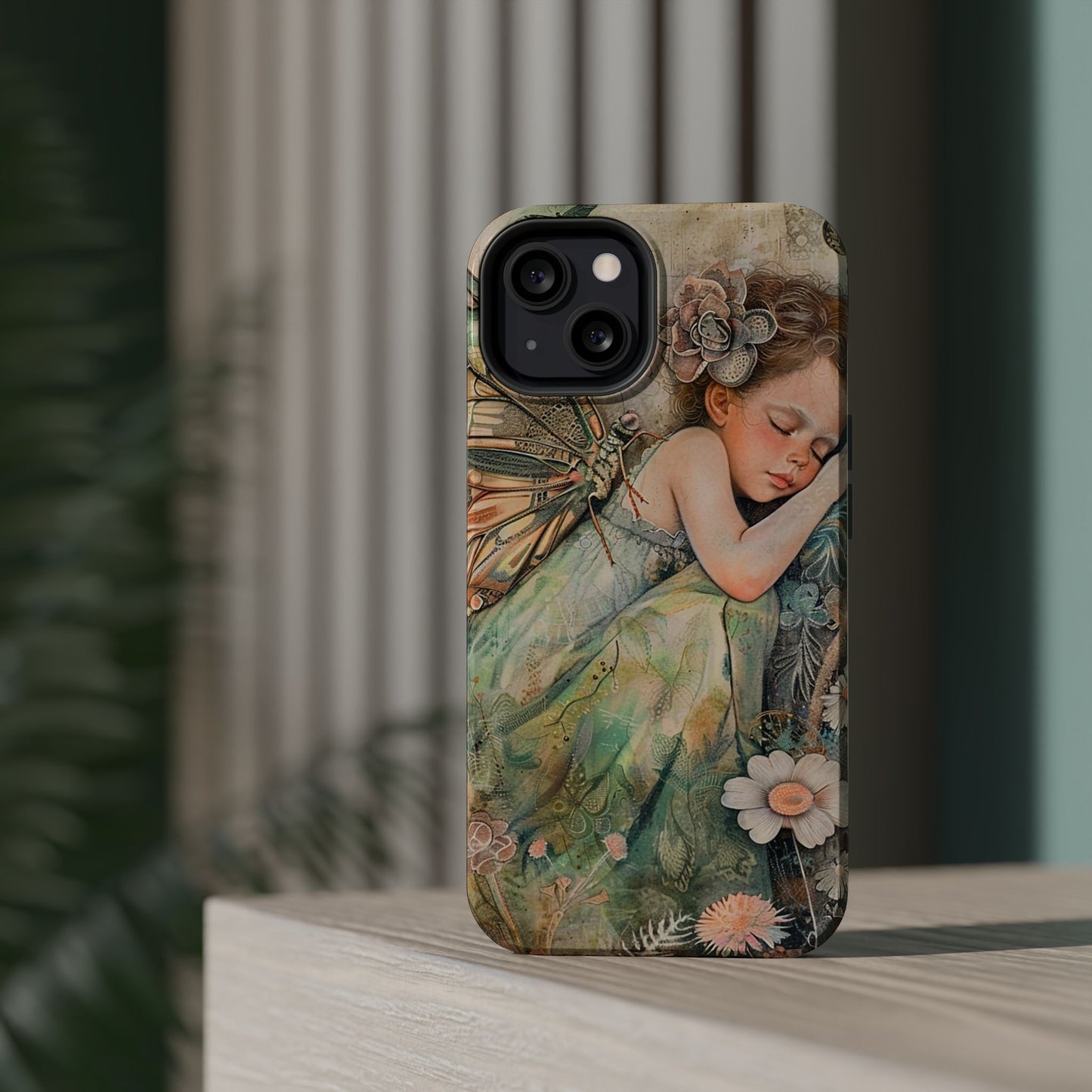 Fairy Sleeping Phone Case — Magnetic Impact-Resistant iPhone Cover