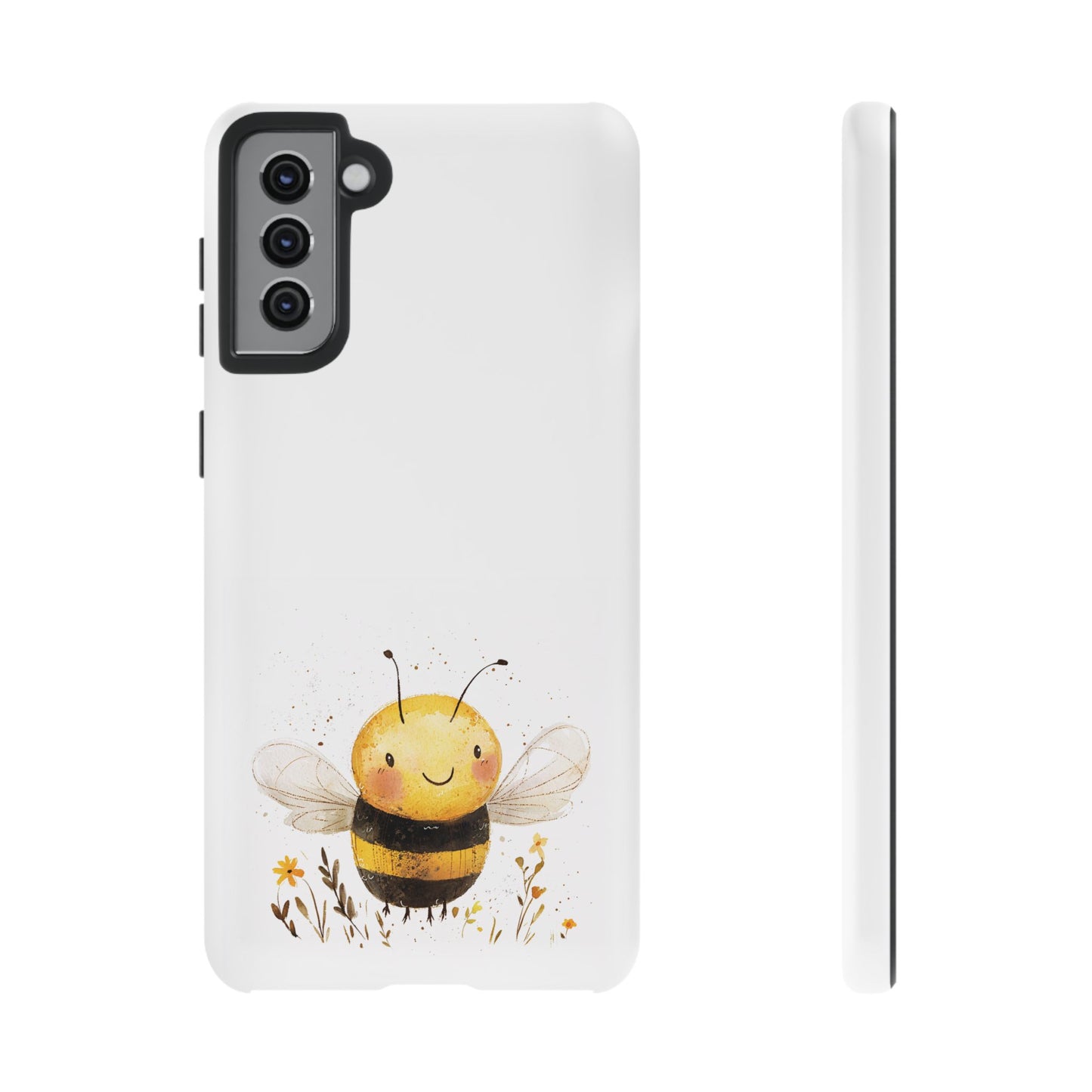 Bee Phone Case, Cute Bee Design, Tough Phone Cover, Gift for Nature Lovers, Floral Bee Mobile Case, Bee-themed Accessory