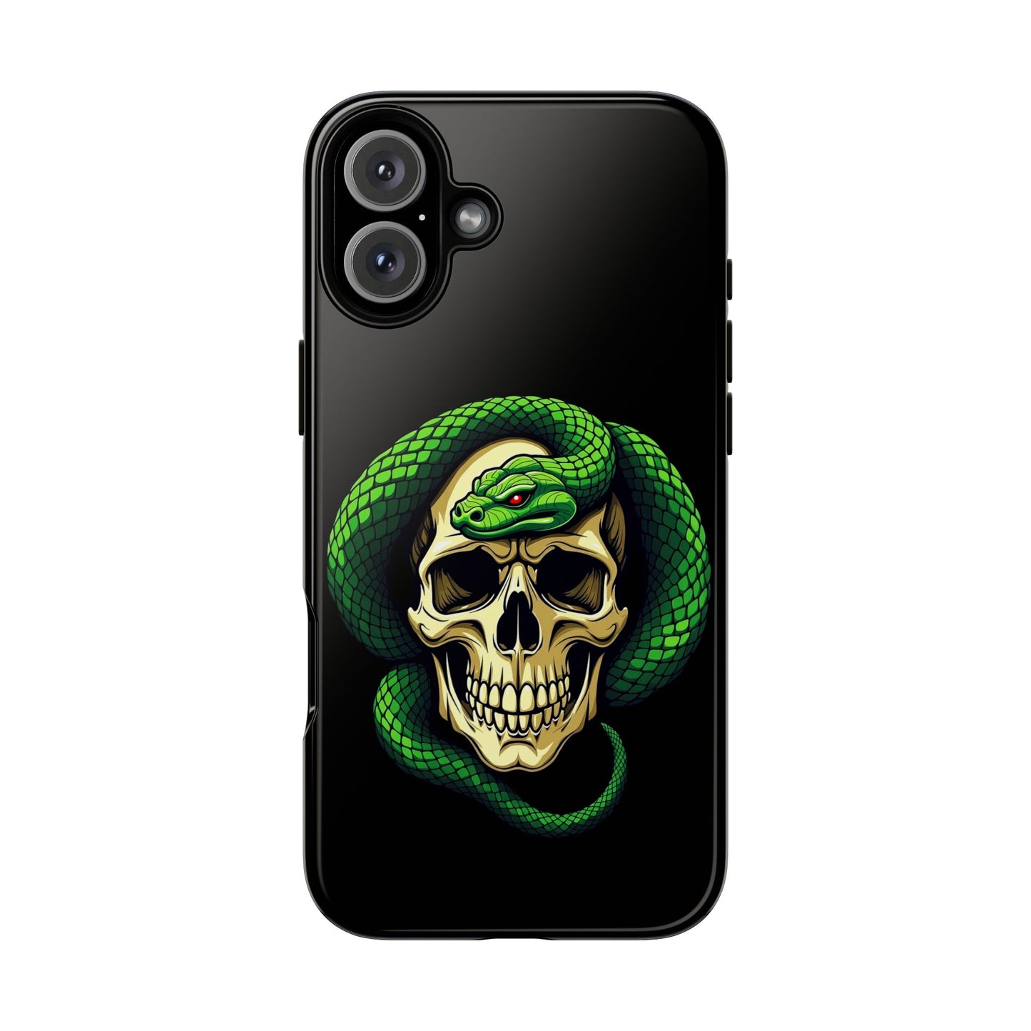 Skull & Snake Phone Case | Tough Cases, Protective Cover, Edgy Phone Accessories, Gothic Gift, Halloween Decor
