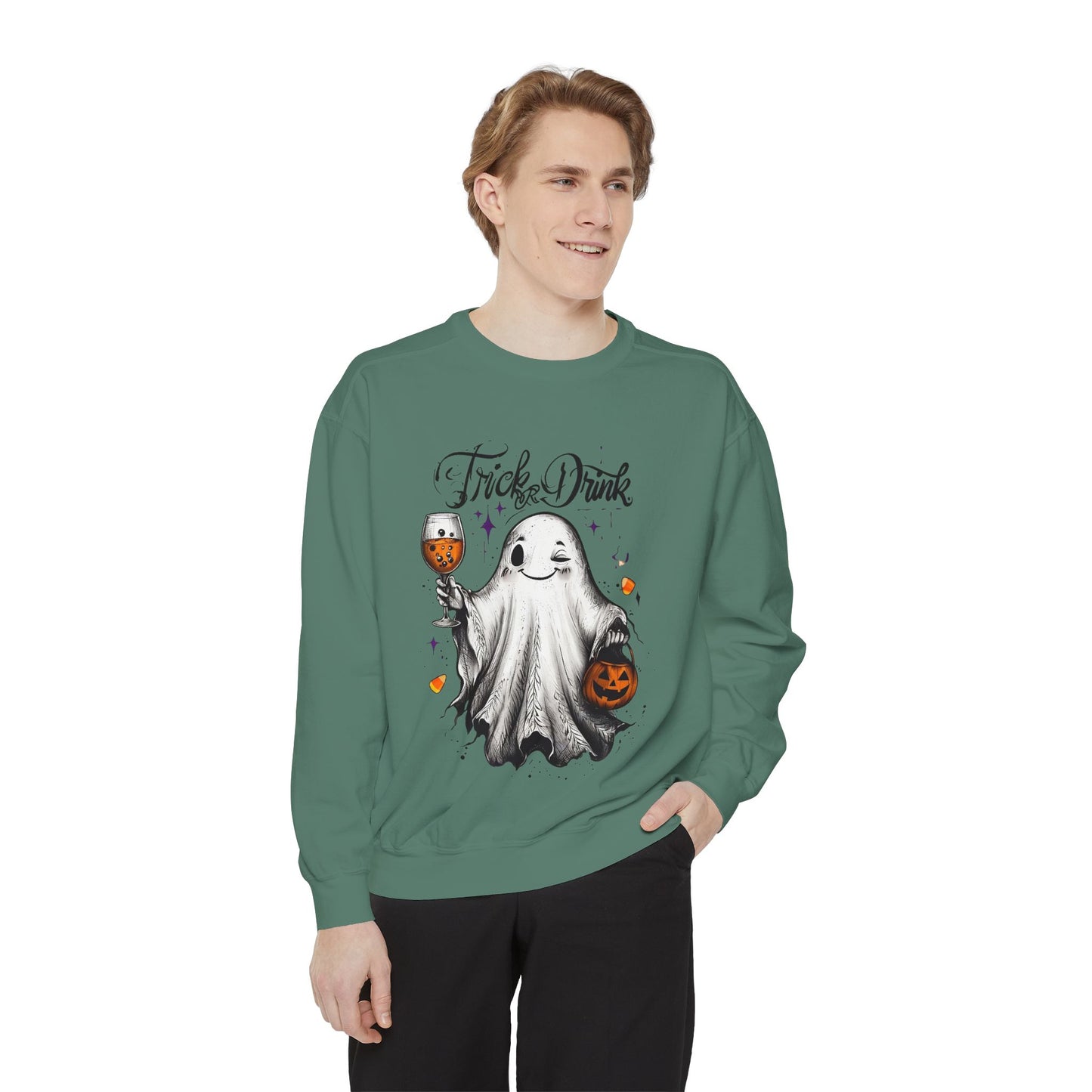 Spooky Ghost Sweatshirt | Trick or Treat Apparel, Halloween Gift, Cozy Unisex Top, Fall Fashion, Casual Wear