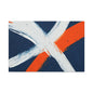 Abstract Navy & Orange Brushstroke Canvas