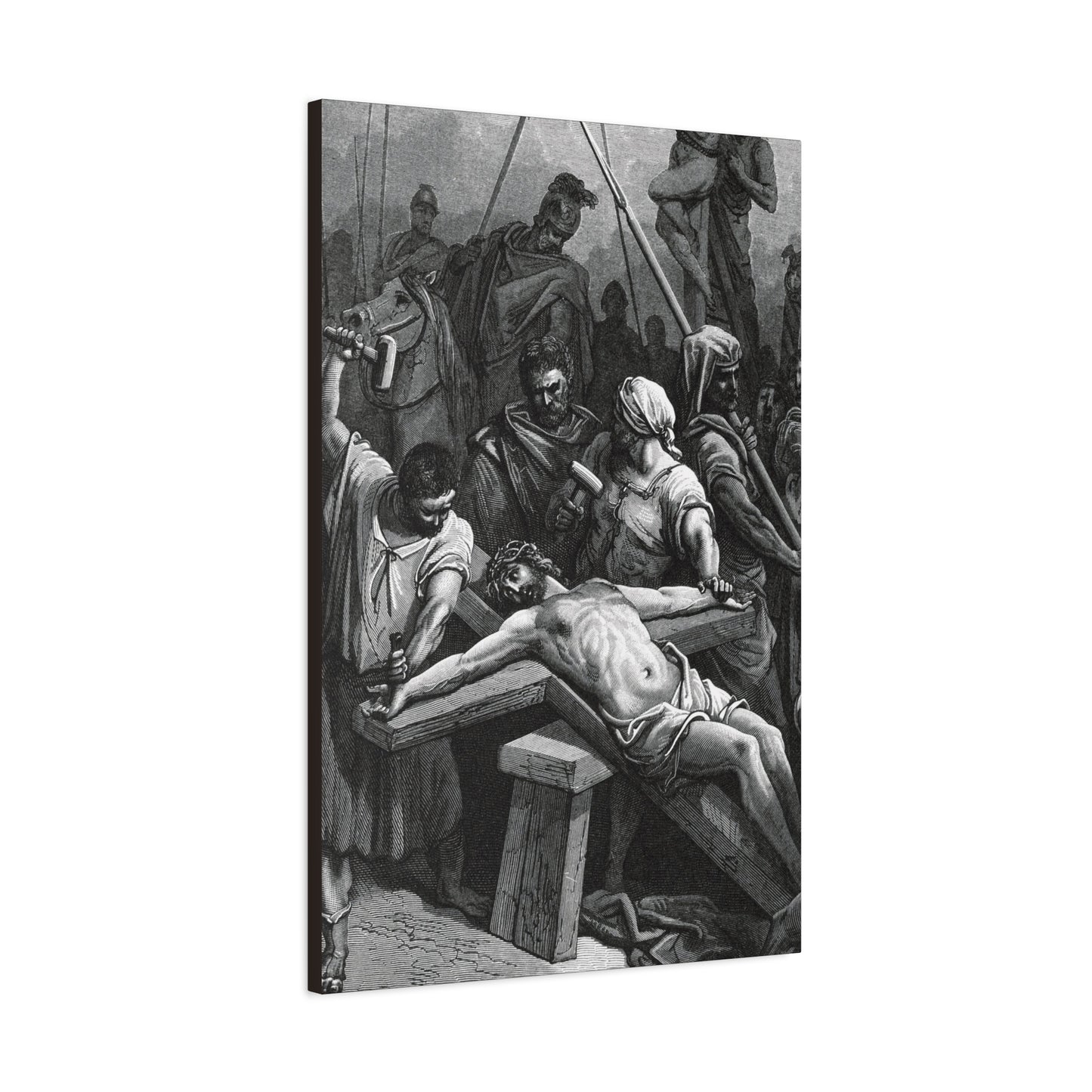 Crucifixion Art Matte Canvas Print – Stretched Religious Wall Decor