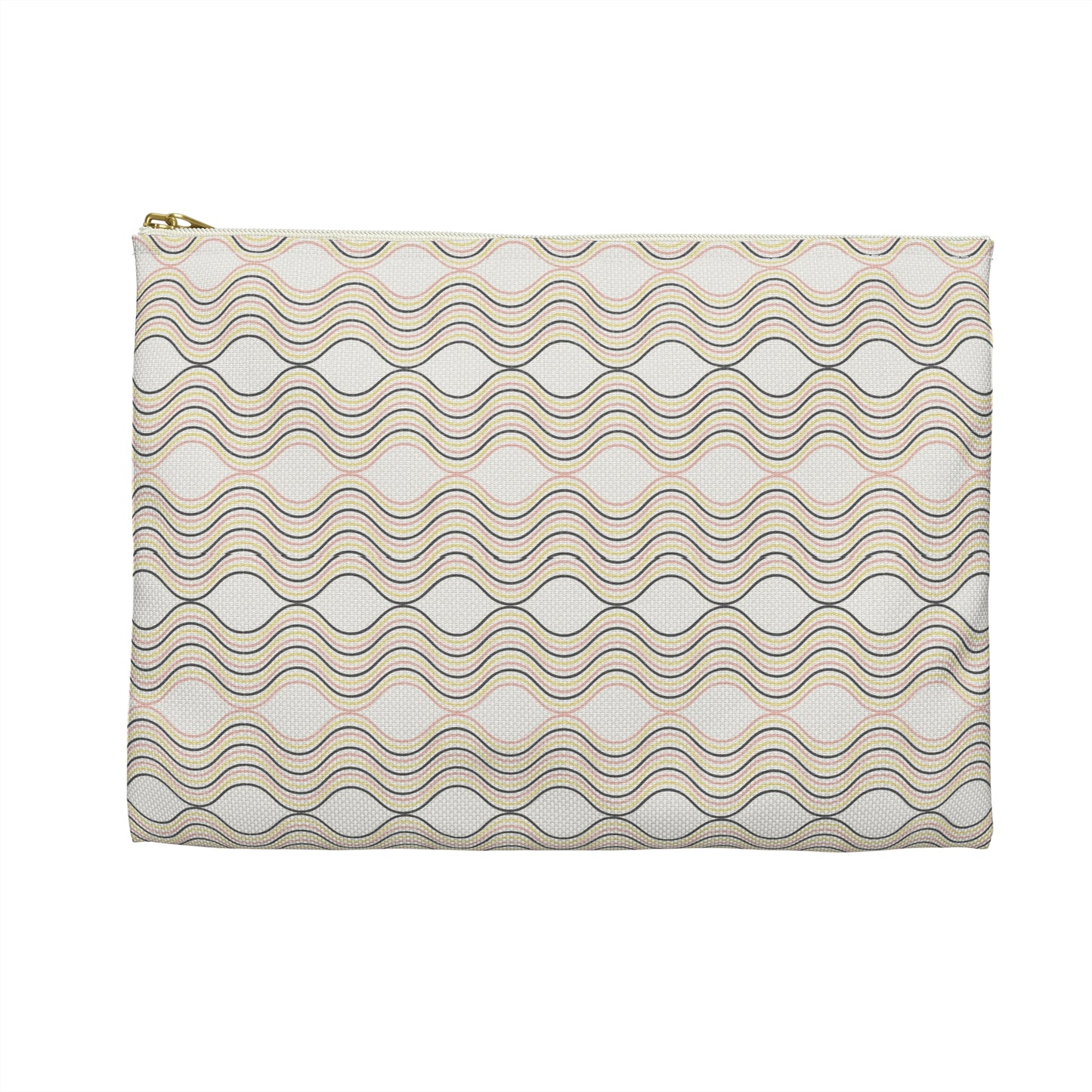 Wavy Pattern Accessory Pouch - Stylish Makeup Bag, Travel Organizer, Gift Idea, Modern Clutch, Storage Case