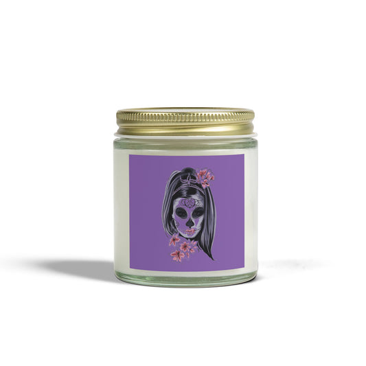 Day of the Dead Scented Candles, Coconut Apricot Wax, Spider Web Decor, Cozy Home Fragrance, Fall Decor, Gift for October