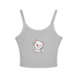 Cute Cat Graphic Women's Spaghetti Strap Tank Top, Summer Top, Cute Animal Shirt, Casual Wear, Gift for Cat Lovers