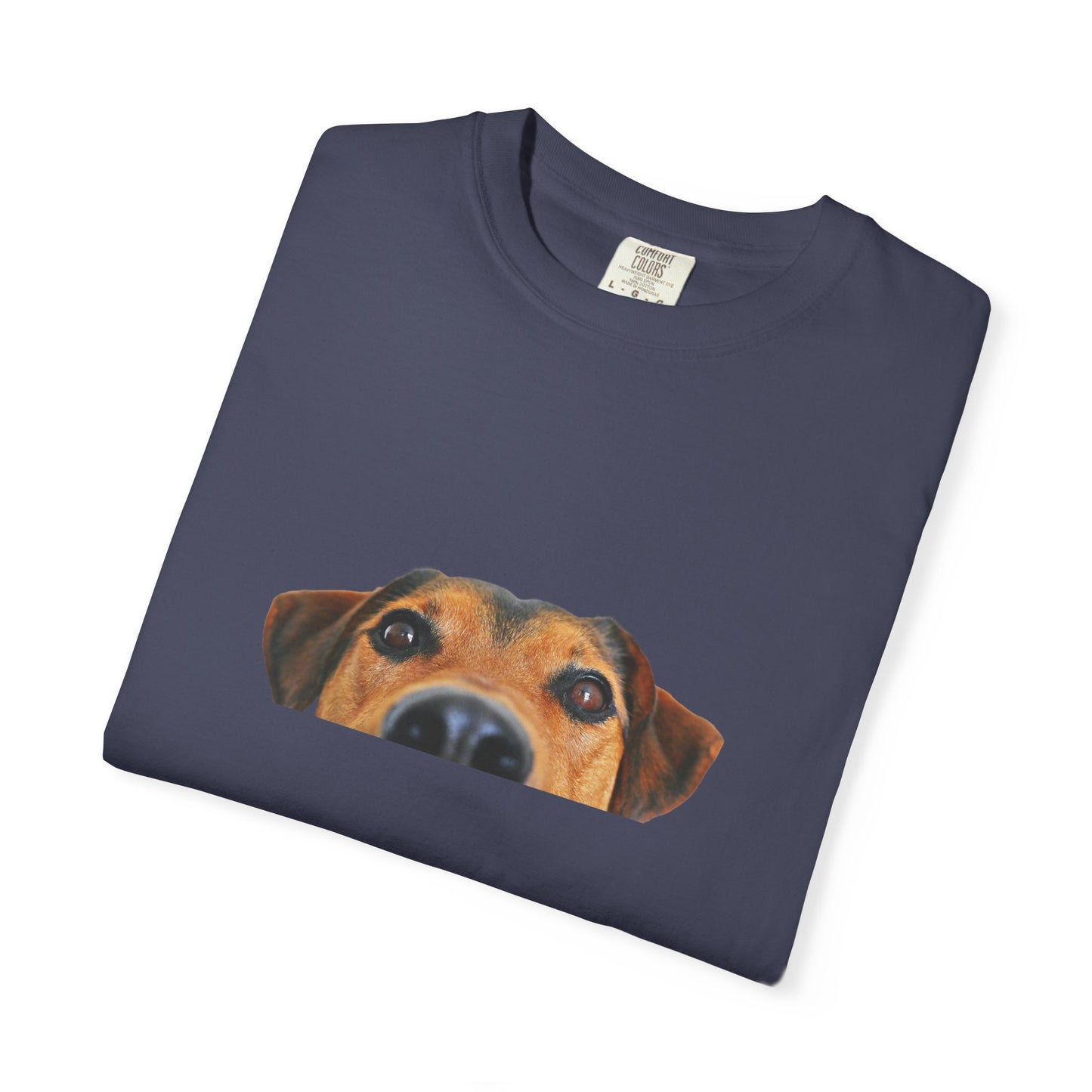 Cute Dog Face Unisex Garment-Dyed T-shirt, Pet Lover Tee, Animal Community Shirt, Birthday Gift, Casual Wear, Dog Lover's Merch