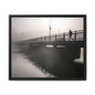 Framed Matte Canvas - Foggy Bridge Black & White Photography