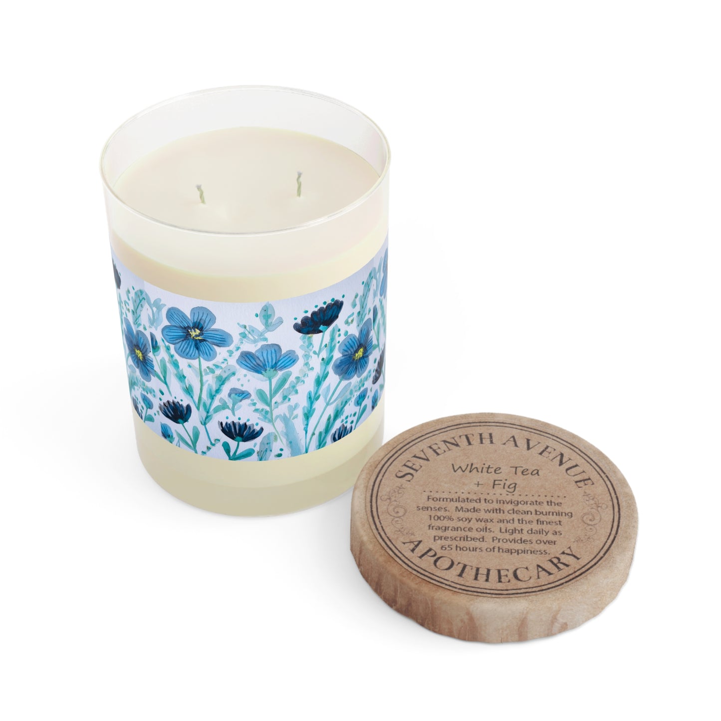 Calming Floral Scented Candle, 11oz Glass Candle for Relaxation, Home Decor, Gift for Friends, Aromatherapy Candle, Nature Inspired