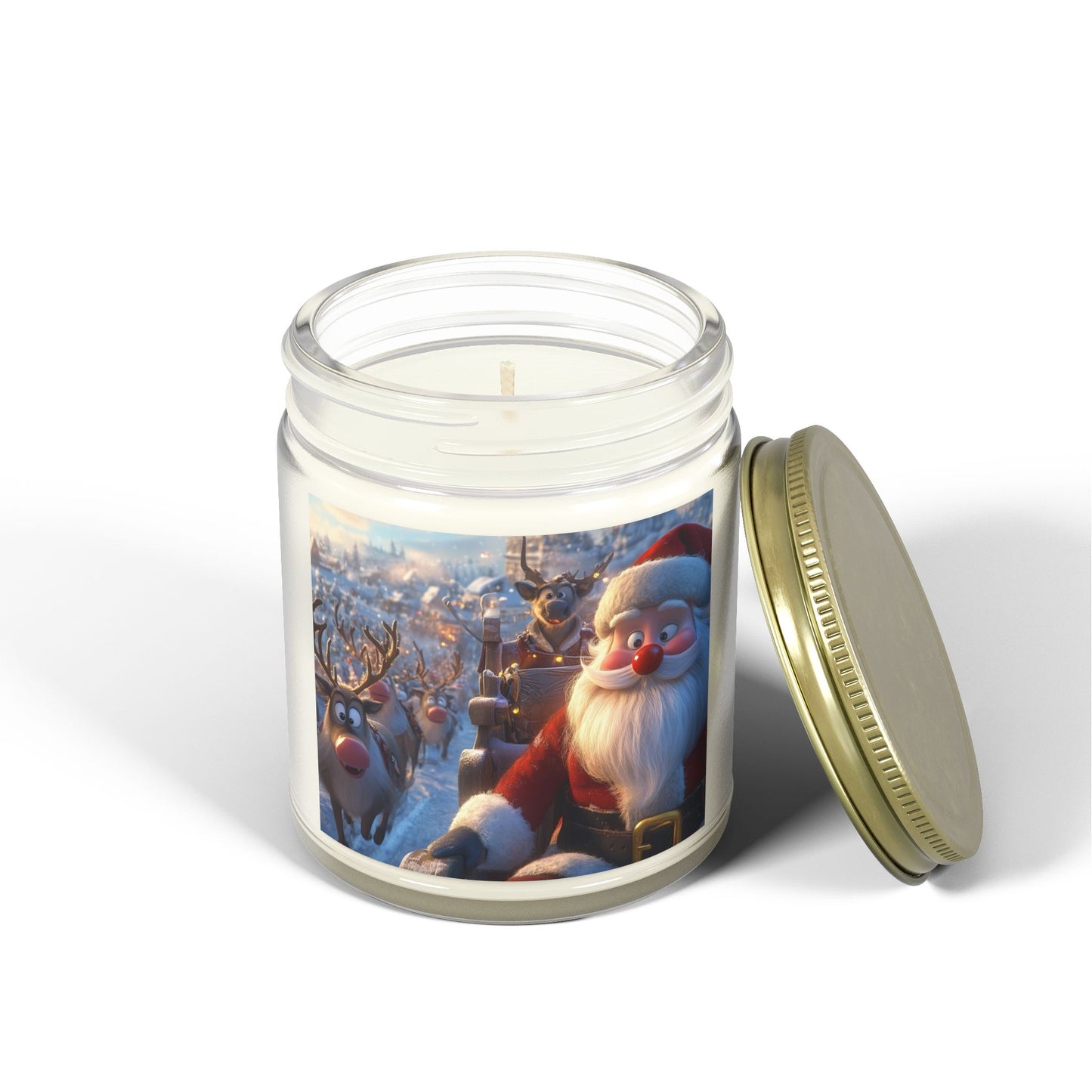 Festive Scented Candles, Christmas Decor, Holiday Gifts, Cozy Nights, Home Fragrance, Santa-themed