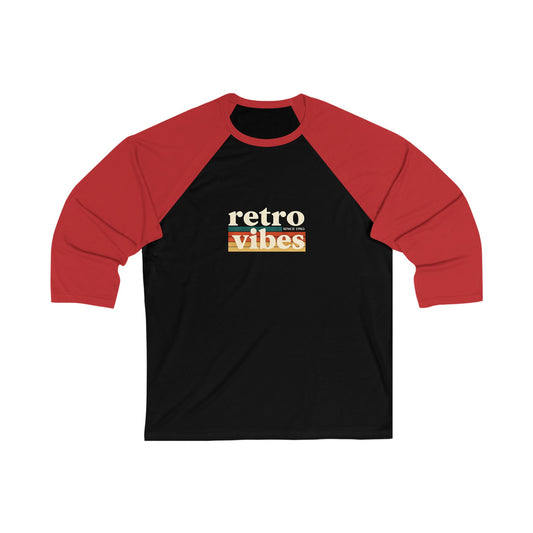 Retro Vibes Unisex Baseball Tee, Casual Wear, Vintage Style, Gift for Him and Her, Music Festival Shirt, Sports Tee