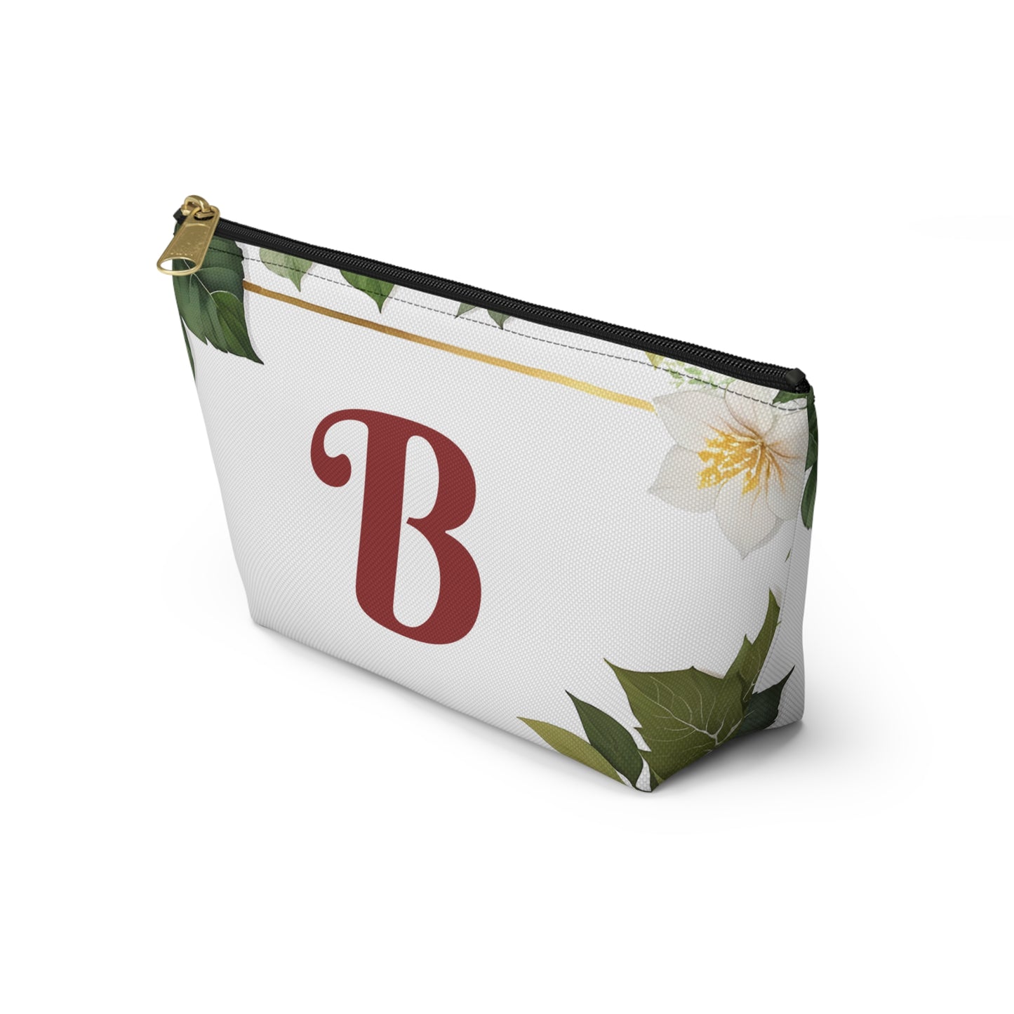 Copy of Personalized Floral Accessory Pouch, Makeup Bag, Gift for Her, Initial Pouch, Travel Organizer, Custom Cosmetic Bag
