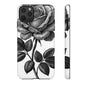Elegant Floral Phone Case - Tough Cases, Black Rose Design, Floral Phone Cover, Stylish Phone Accessory, Gift for Her, Mother's Day