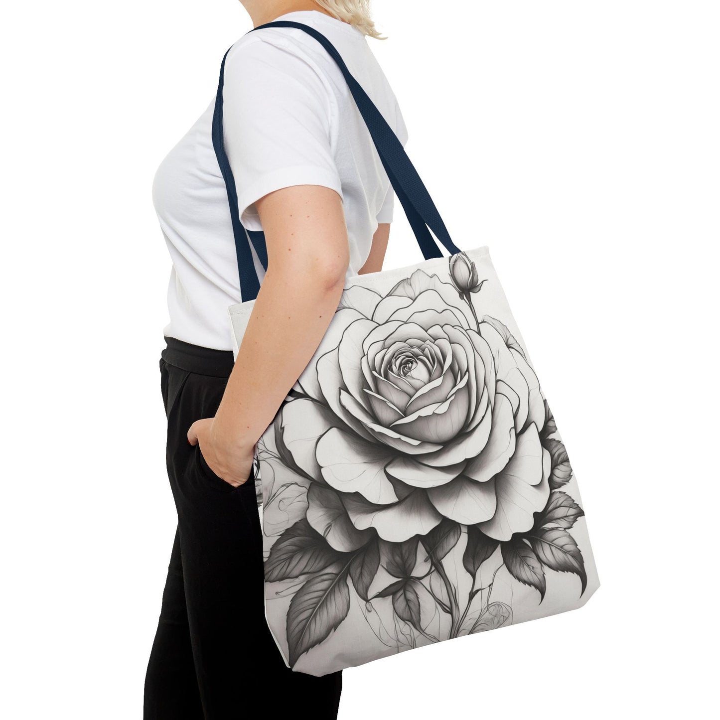 Elegant Floral Tote Bag, Garden Lover Gift, Shopping Bag, Art Print Tote, Mother's Day Gift, Eco-Friendly Canvas Bag