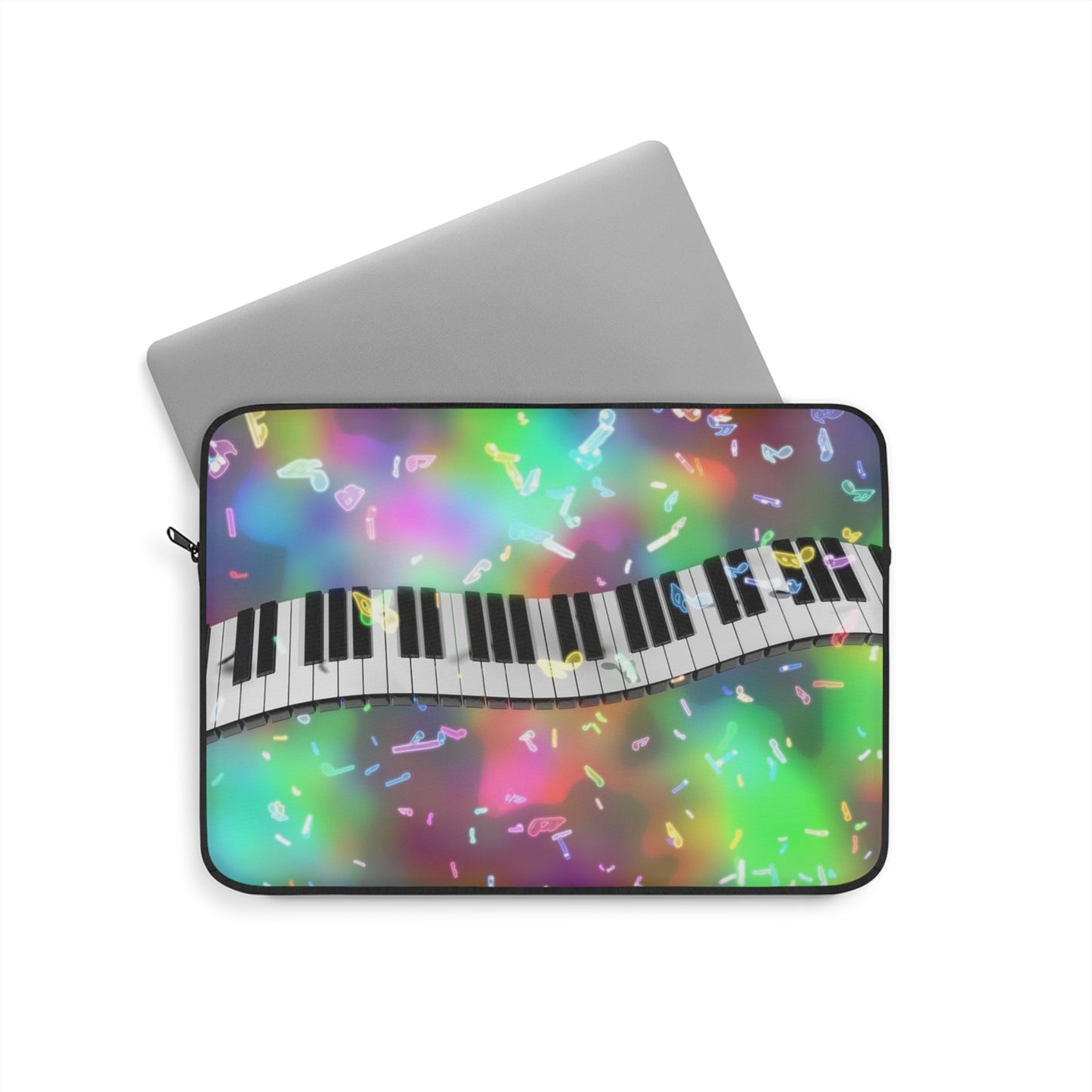 Colorful Piano Keys Laptop Sleeve, Musical Gift, Tech Accessory, Music Lover, Graduation Present, Unique Computer Case