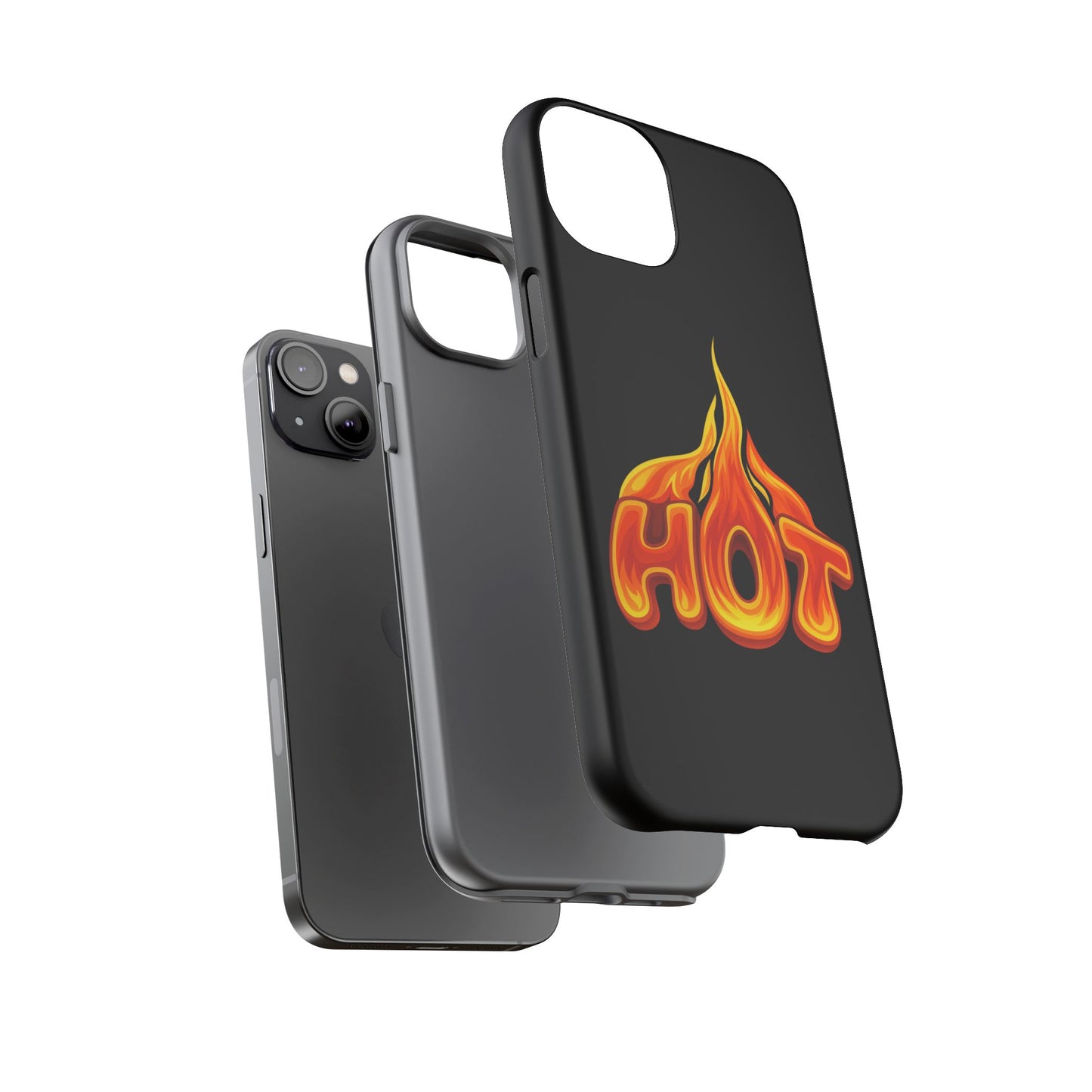 Stylish Phone Case, Hot Flames Design, Gift for Teens, Trendy Accessory, Protective Cover, Unique Phone Case