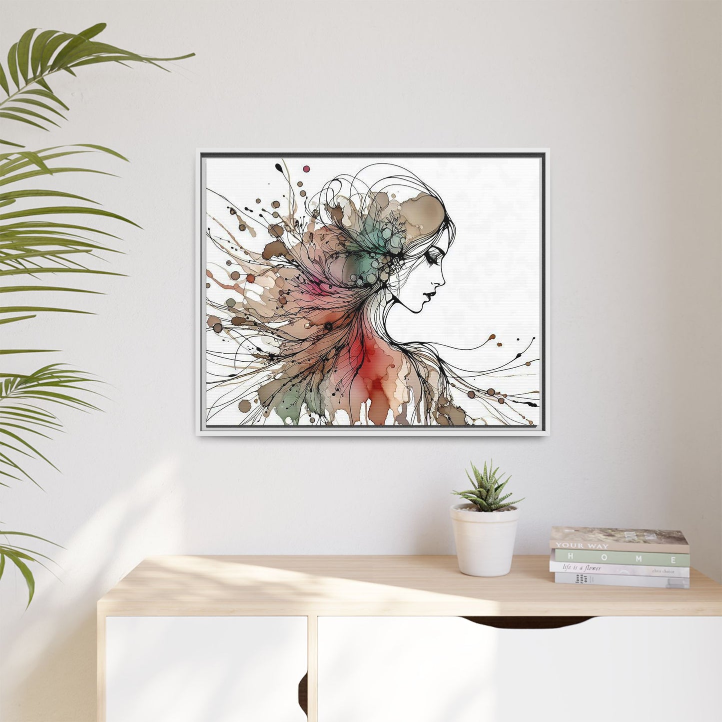 Matte Canvas, Framed (Multi-color) - Girl Whispers