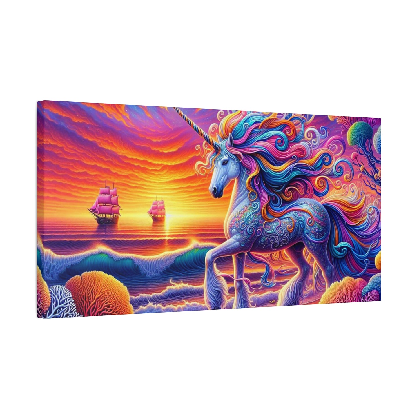 Matte Canvas, Stretched, 1.25"  Unicorn