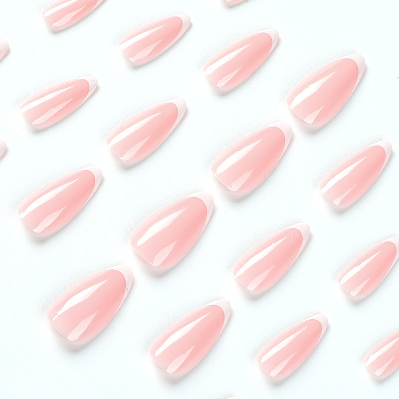 press on nails wholesale simple white edge French manicure patch press on nails wholesale fake nails press on – Image 3