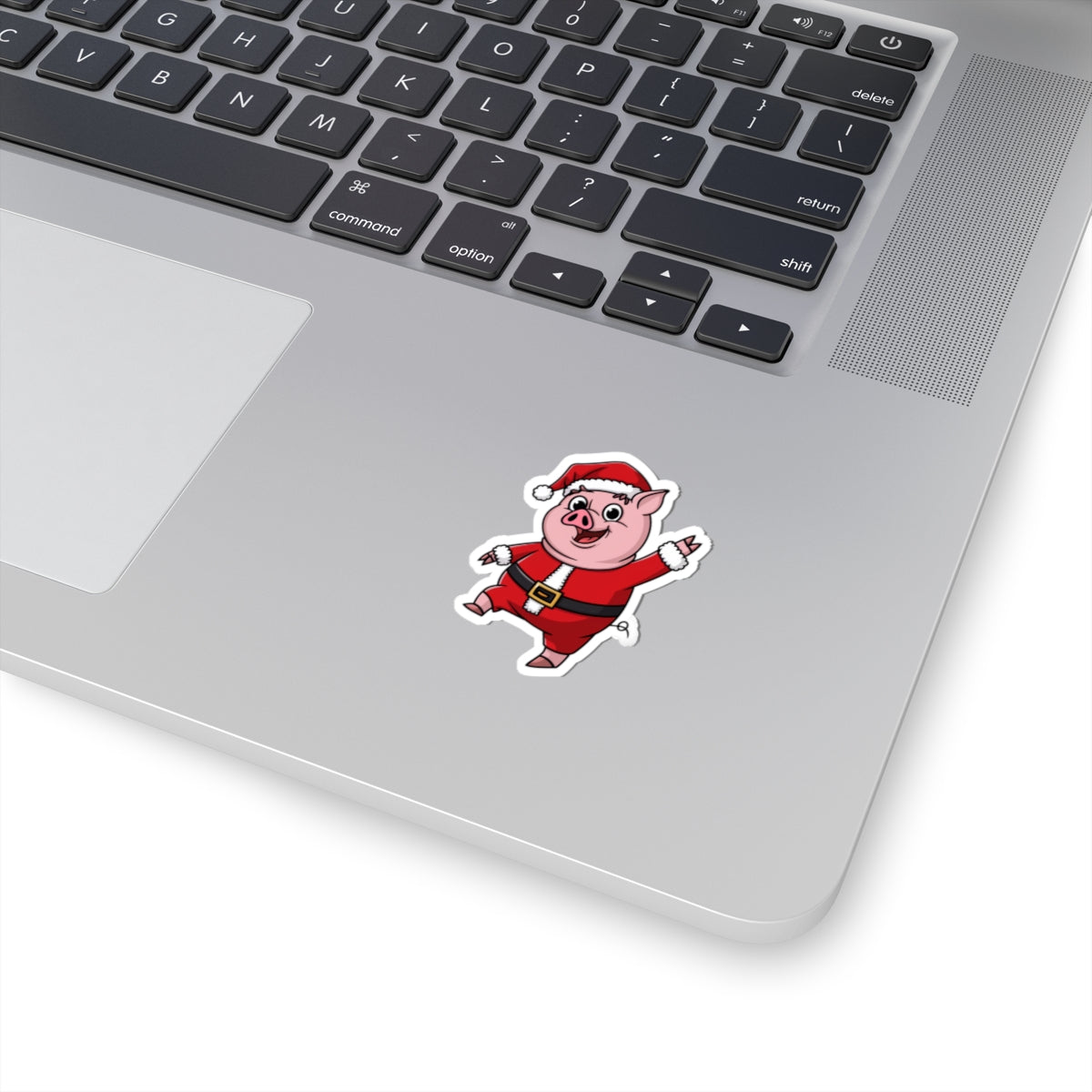 Festive Santa Pig Kiss-Cut Stickers | Christmas Decor, Gift Wrapping, Holiday Cards, Laptop Stickers, Fun Holiday Accessories
