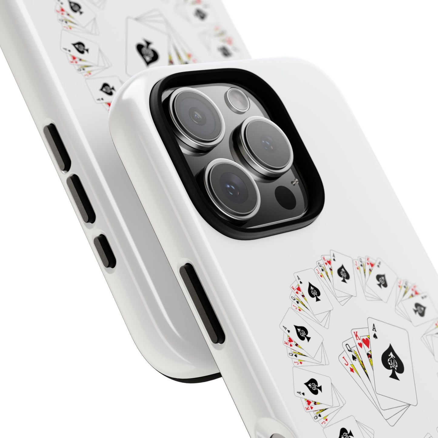 Tough Cases Phone Case, Floral Playing Cards Design, Cute Gift for Gamers, Unique Accessories for Friends, Fun Party Favor