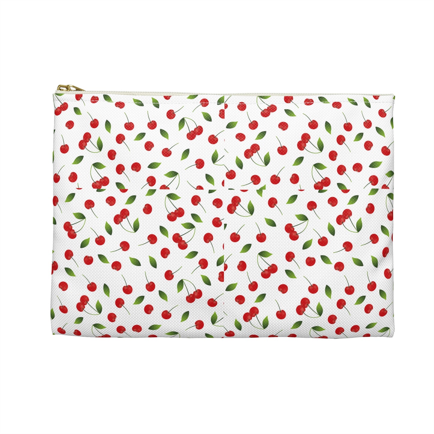 Cherry Blossom Accessory Pouch, Cute Toiletry Bag, Makeup Organizer, Gift for Her, Cherry Print Purse, Cherry Themed Essentials