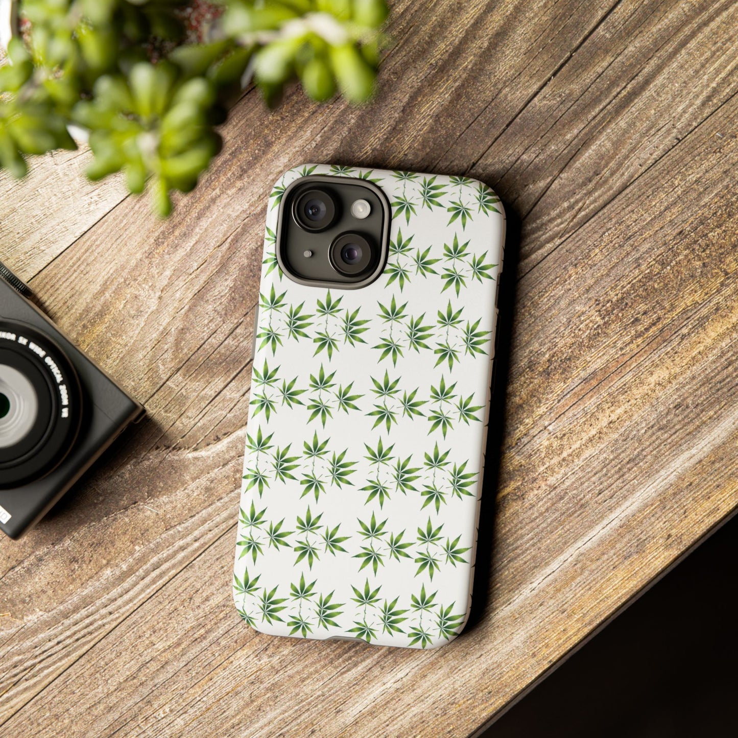 Stylish Phone Case with Cannabis Leaf Design, Durable Phone Cover, Gift for Stoner Friends, Unique Phone Accessory, Nature-Inspired Design