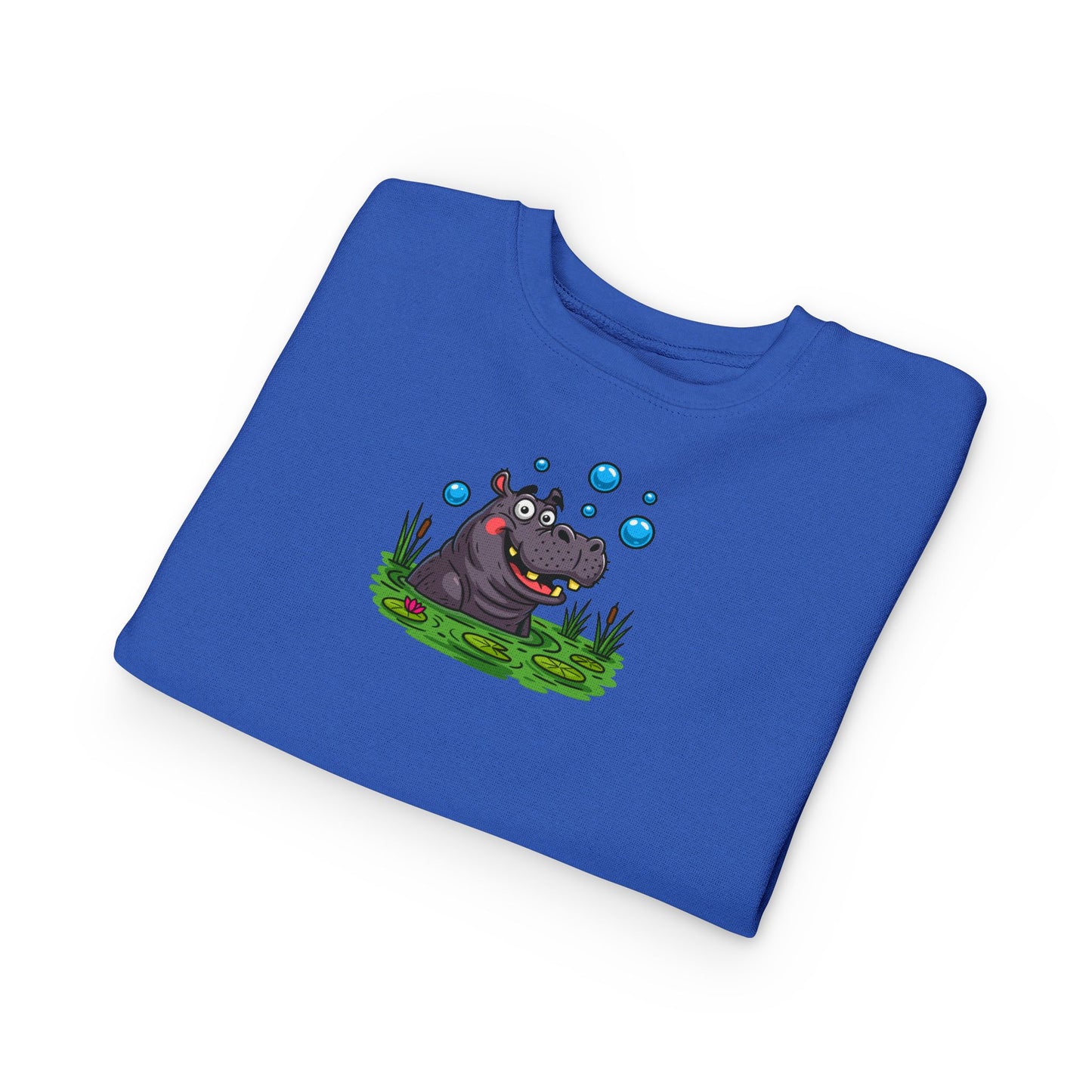 Toddler Hippo Sweatshirt, Cute Animal Apparel, Kids' Gift Idea, Birthday Present, Playful Toddler Clothes, Animal Lover Sweatshirt