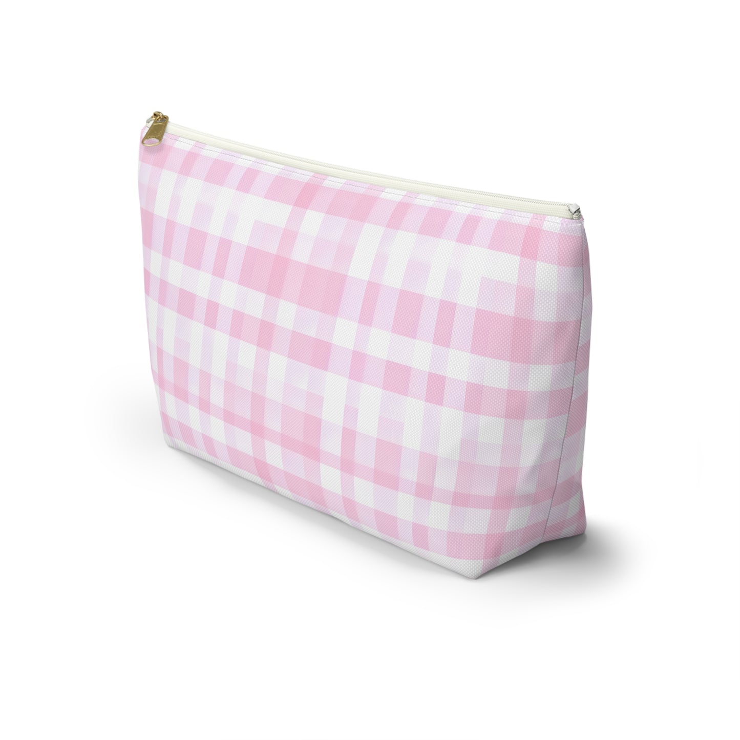 Chic Pink Plaid Accessory Pouch | Makeup Bag, Travel Organizer, Toiletry Case, Gift for Her, Cute Storage Solution