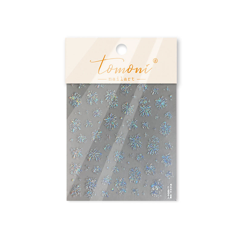 Holographic Firework Daisy – Festive Glam Nail Art Set