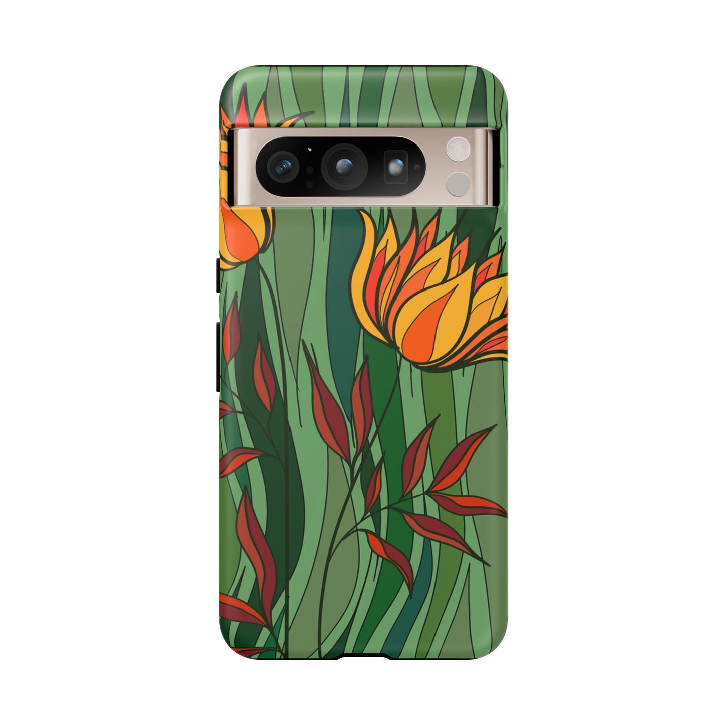Vibrant Floral Phone Case, Nature-Inspired Tough Case, Eco-Friendly Cover, Unique Gift for Nature Lovers, Spring Decor