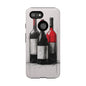 Wine Lover's Phone Case, Tough Phone Cover, Artistic Wine Design, Gift for Wine Enthusiasts, Customizable Case, Unique Wine Art