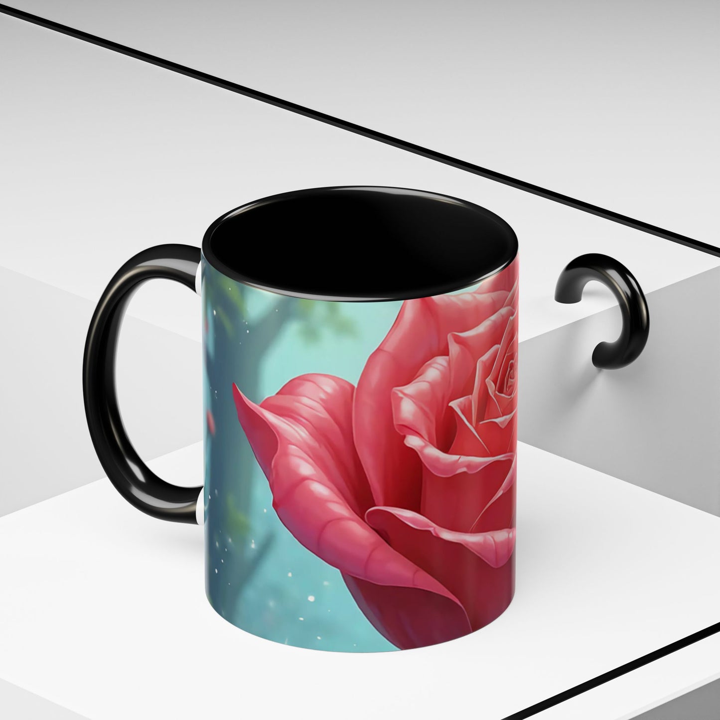 Elegant Rose Coffee Mug for Floral Lovers, Perfect Gift for Mother’s Day, Birthday, Home Decor, Garden Enthusiasts, Art Collectors