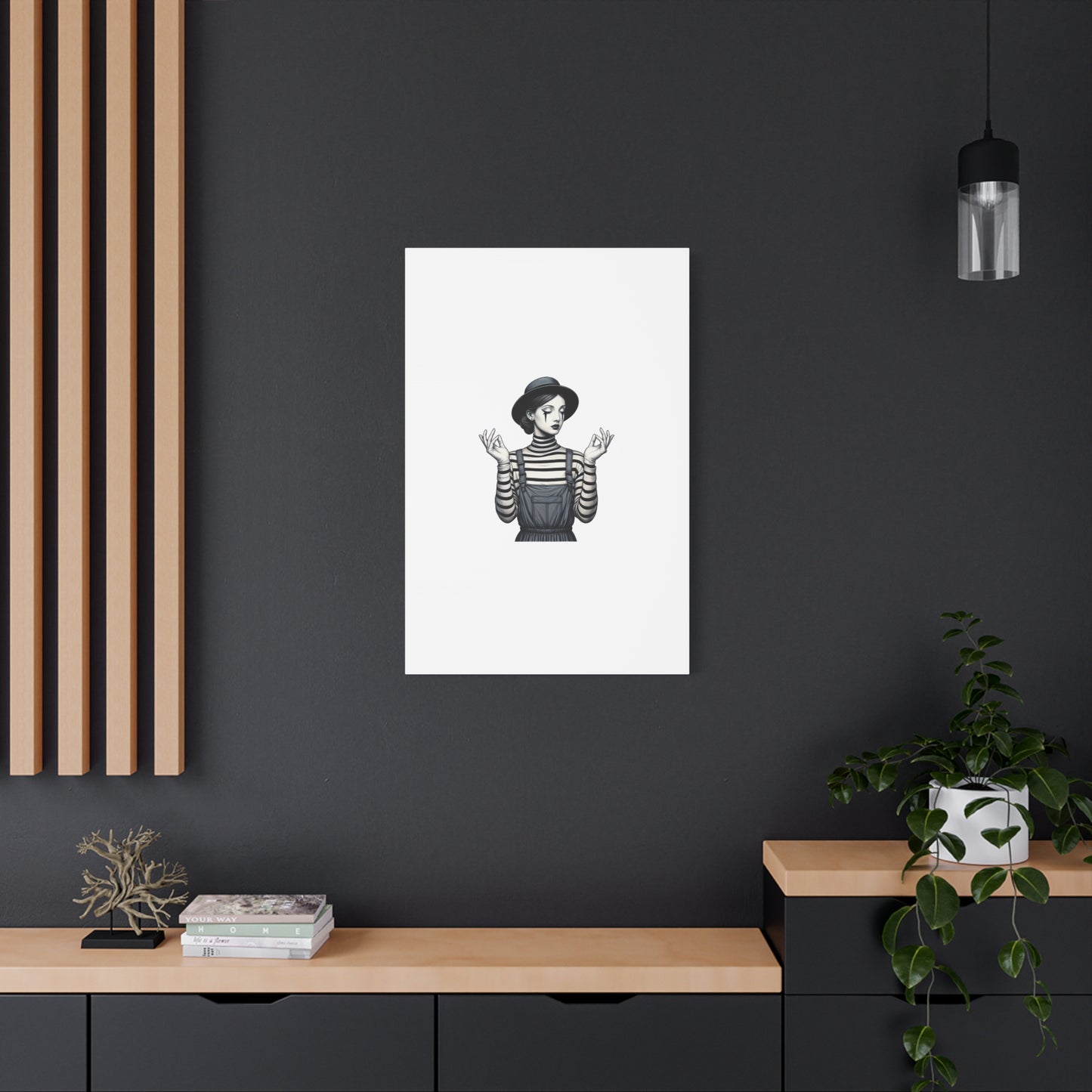 Meditative Striped Canvas Wall Art | Modern Boho Decor, Gift for Art Lovers, Minimalist Home Accent, Gallery Wall Art