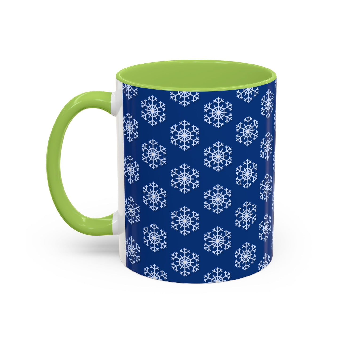 Blue Snowflake Accent Coffee Mug for Winter, Holiday Gift, Cozy Drinkware, Festive Kitchen Decor, Mug for Coffee Lovers, Tea Time Essential
