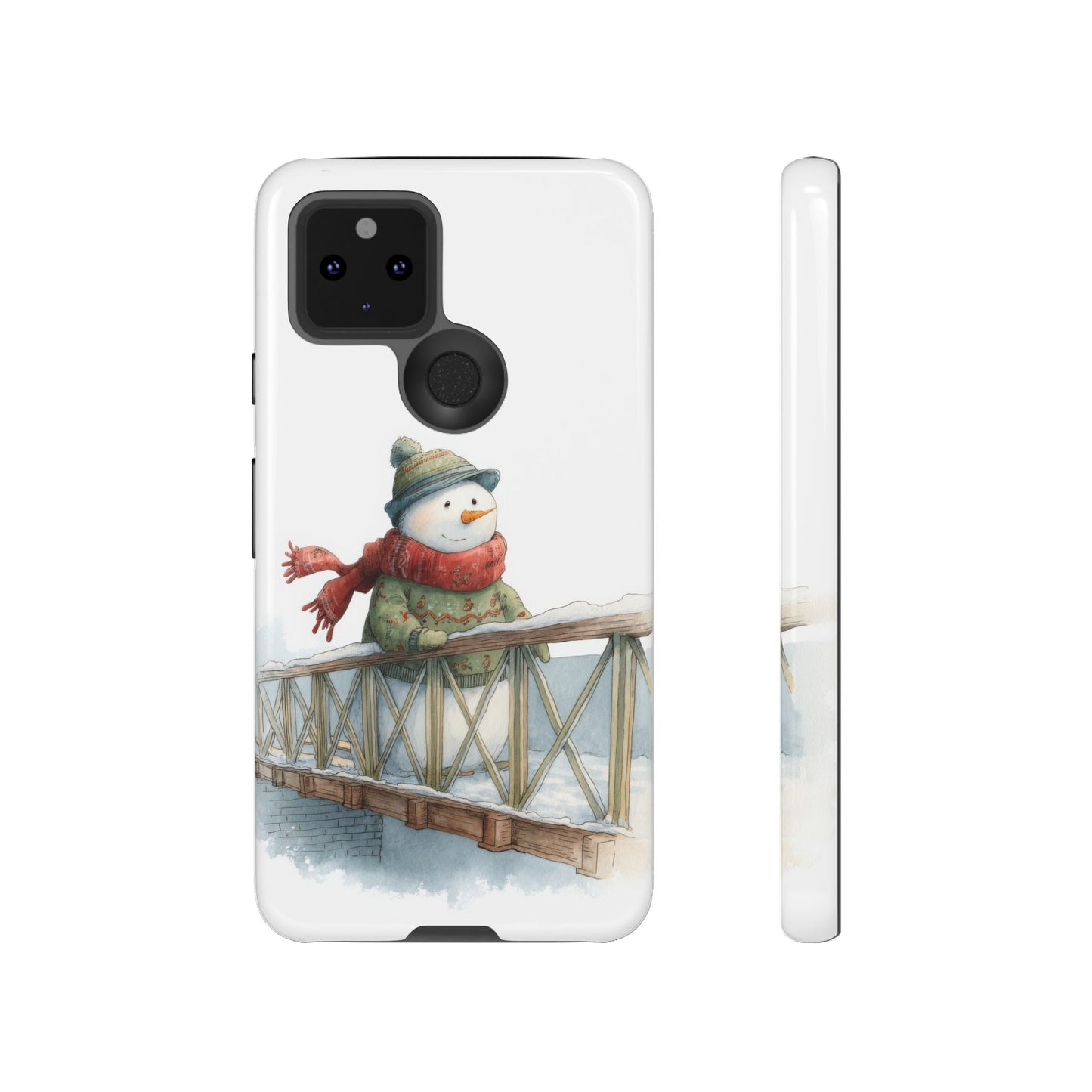 Snowman Phone Case – Winter Holiday Gift, Cute Snowman Design, Winter Accessories, Protective Phone Case, Unique Christmas Present