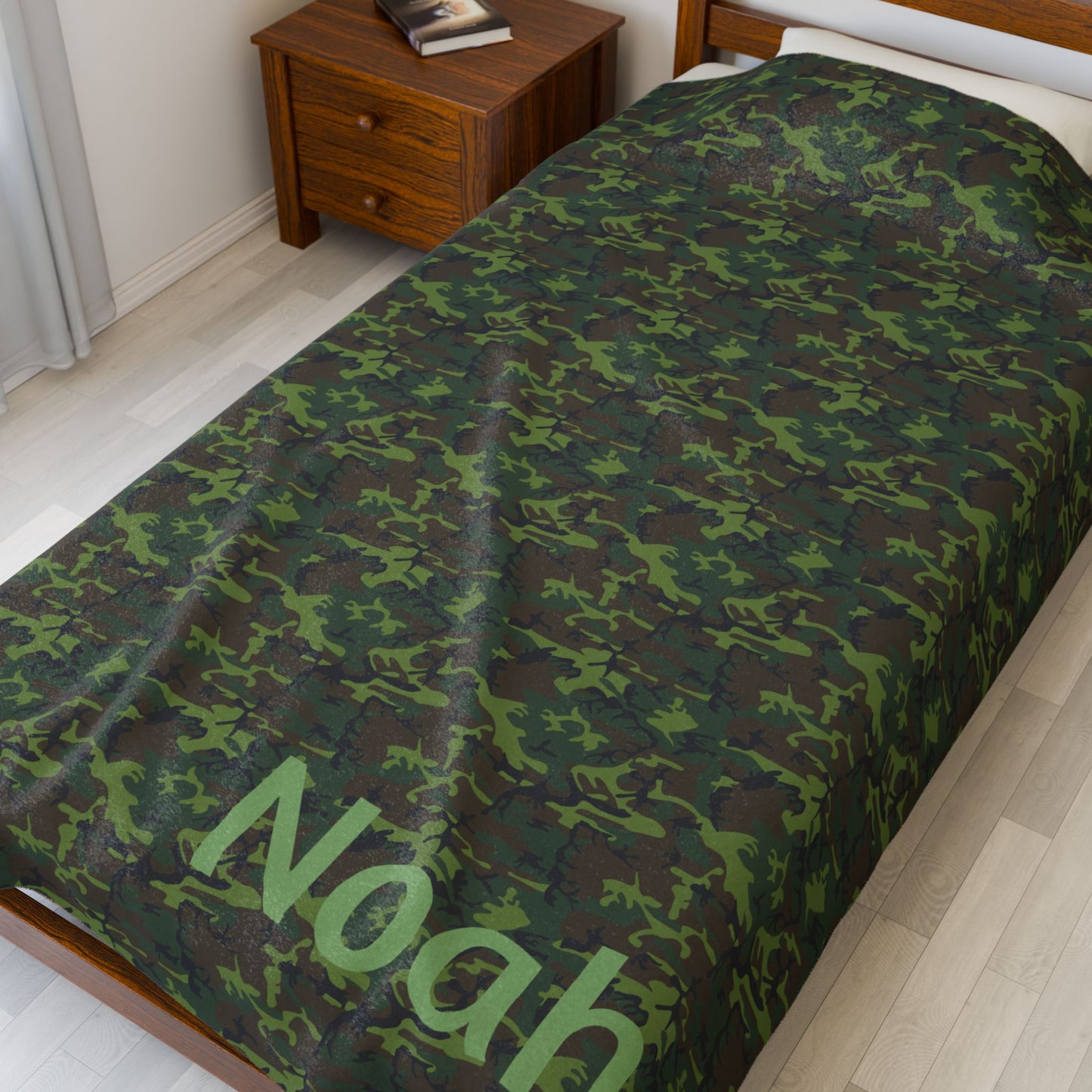 Camouflage Velveteen Plush Blanket - Noah