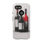Wine Lover's Phone Case, Tough Phone Cover, Artistic Wine Design, Gift for Wine Enthusiasts, Customizable Case, Unique Wine Art