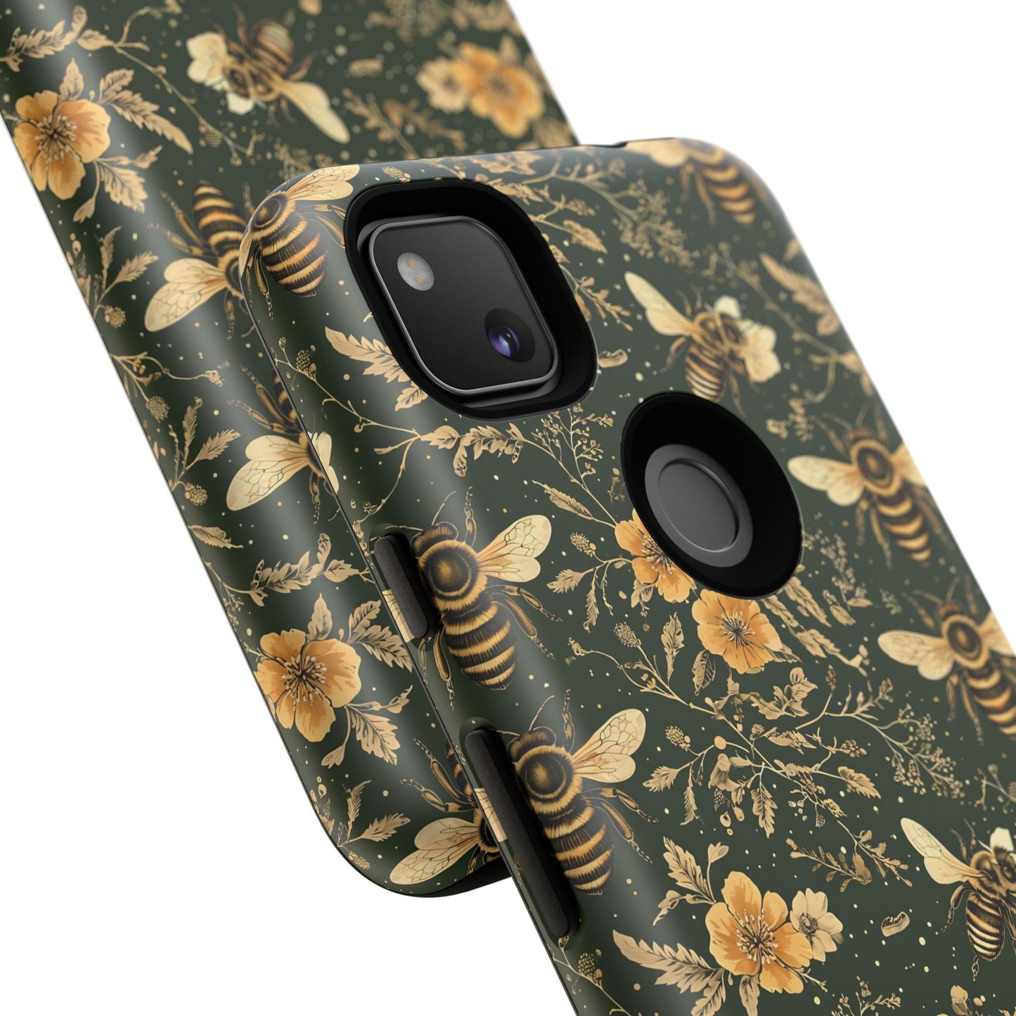 Nature-Inspired Phone Case, Tough Cases for Nature Lovers, Floral Bee Design, Eco-Friendly Gift, Summer Vibes, Trendy Phone Accessory,
