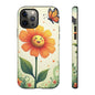 Floral Phone Case with Butterfly Design, Cute Flower Phone Cover for Nature Lovers, Eco-Friendly Gift, Spring Vibes, Birthday Present