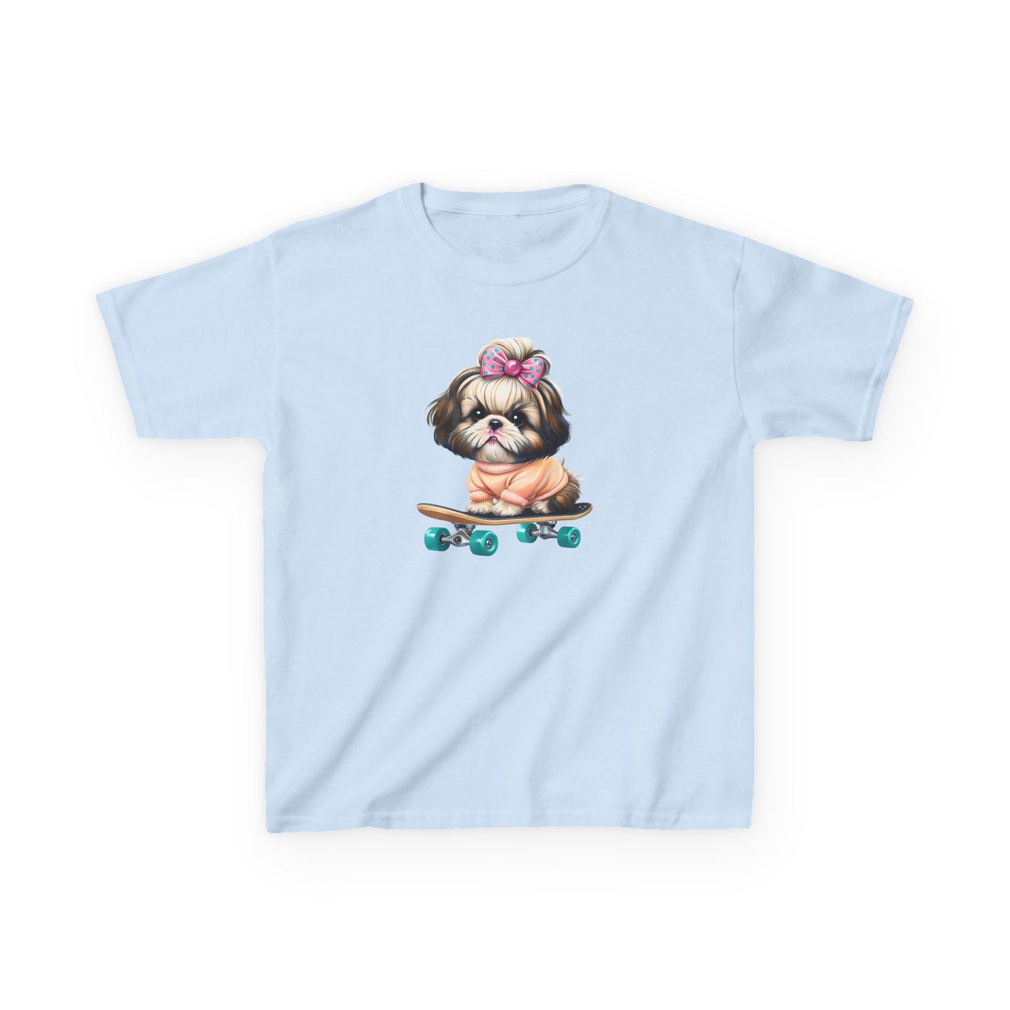 Cute Puppy Skateboard Kids Tee