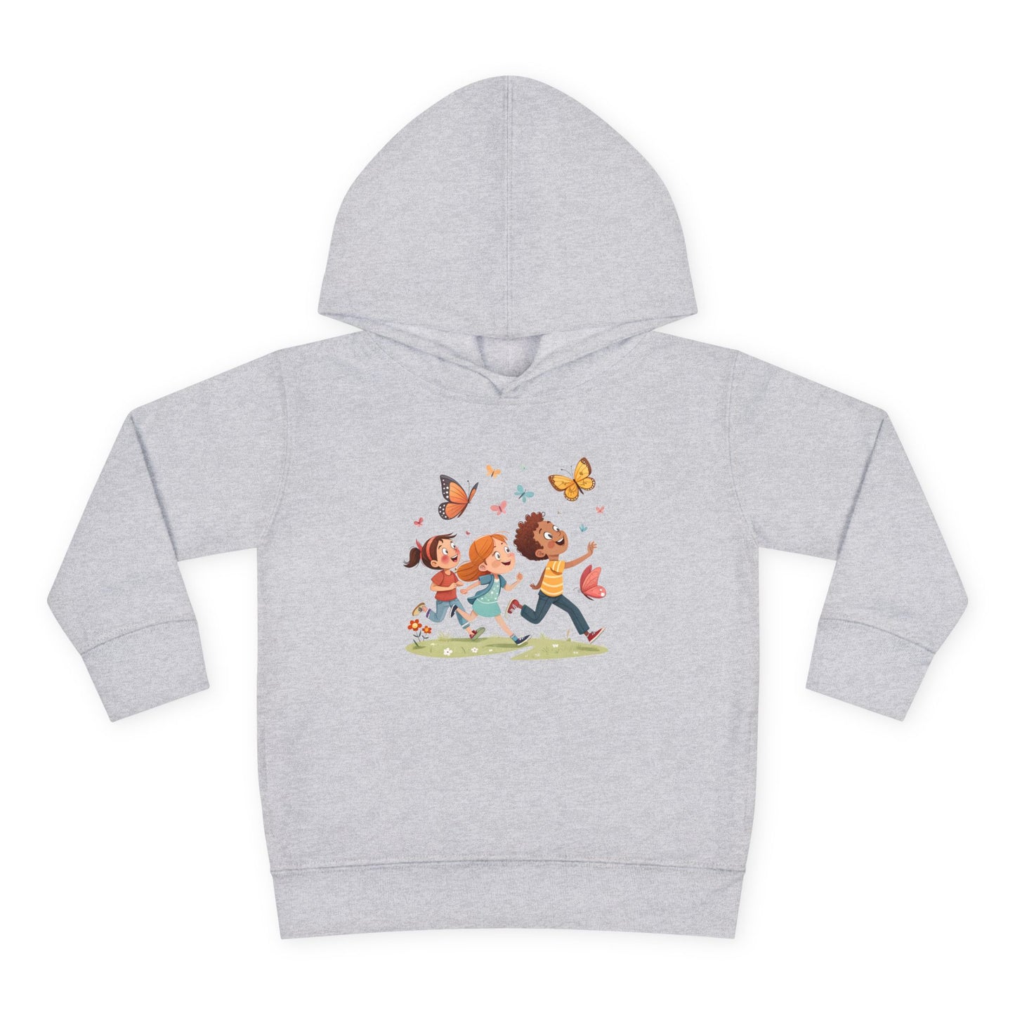 Butterfly Adventure Toddler Pullover Hoodie | Cute Kids Apparel, Fleece Hoodie, Toddler Gift, Outdoor Playwear, Spring Fashion