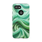 Stylish Phone Case, Tough Case, Green Abstract Design, Cell Phone Cover, Unique Gift, Trendy Accessory
