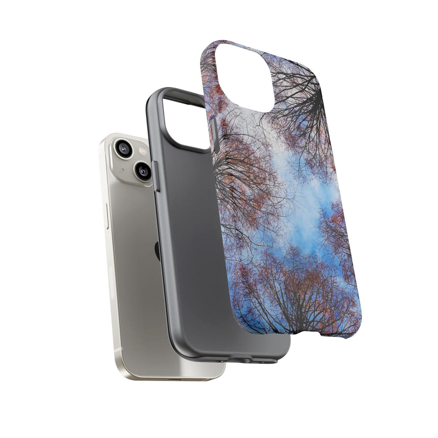 Skyward Trees Phone Case — Nature Forest Canopy Protective Tough Case