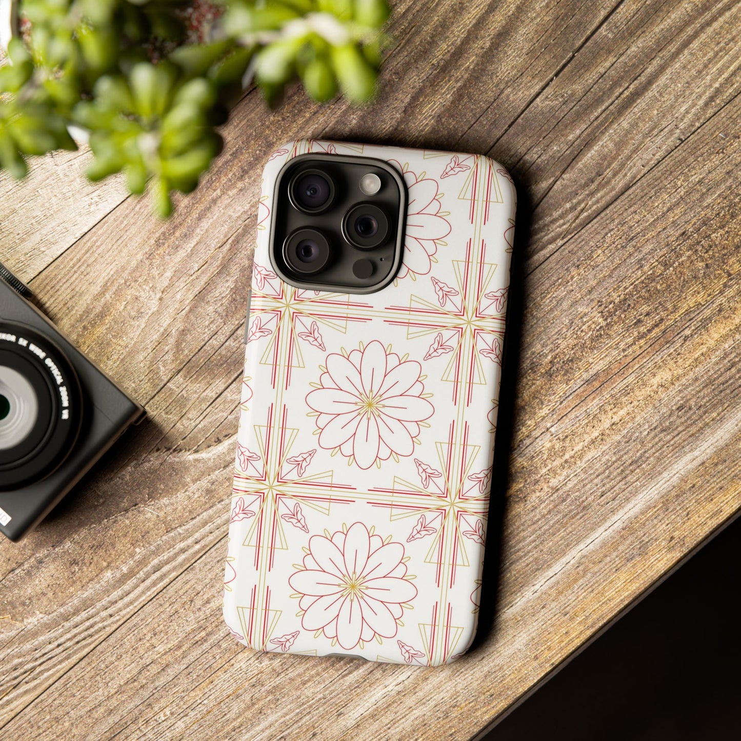 Floral Pattern Phone Case - Stylish Tough Case, Flower Design, Cute Mobile Cover, Phone Accessory, Gift for Her, Spring Style
