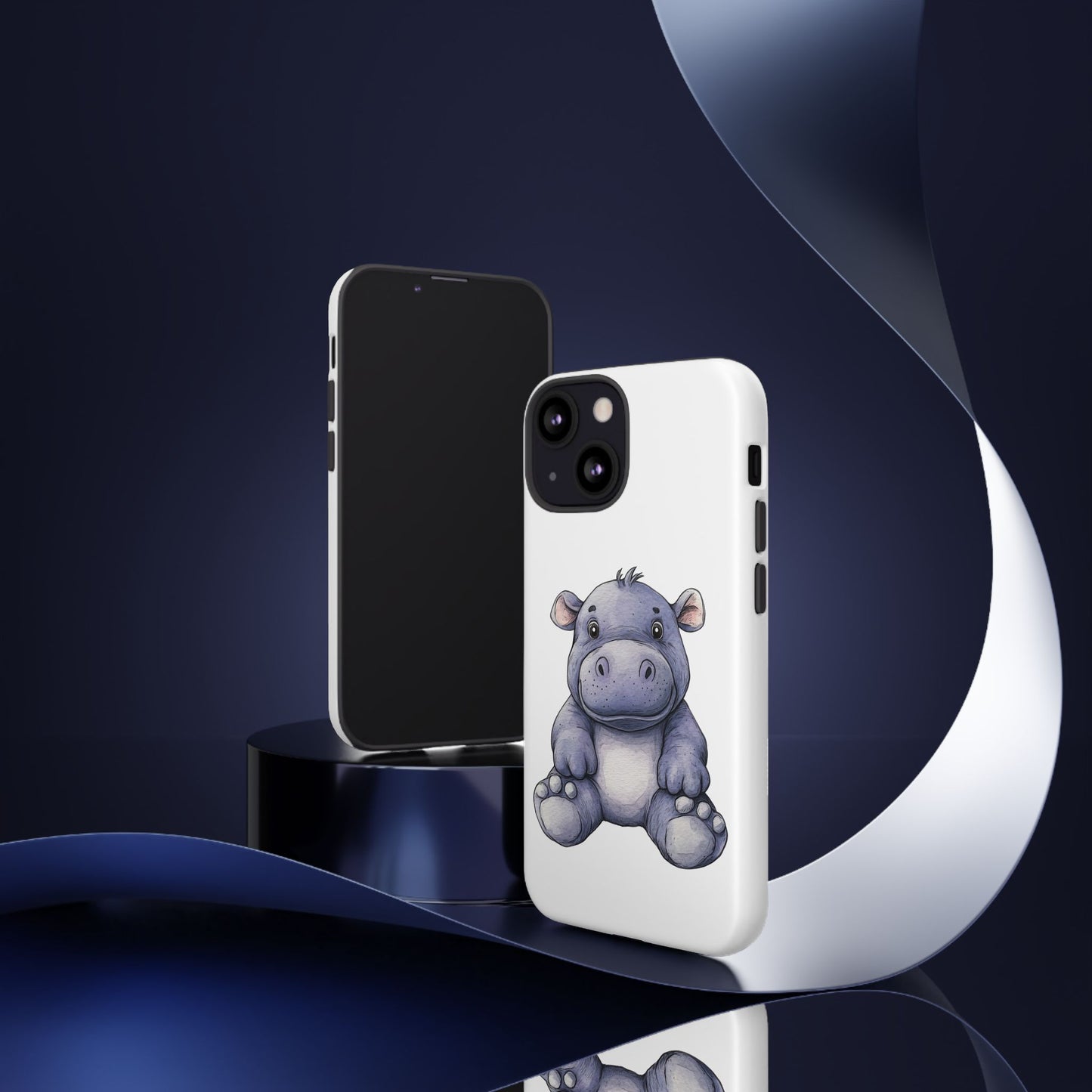 Cute Hippo Phone Case, Unique Tough Cases, Animal Lover Gift, Cute Animal Design, Baby Animal Phone Accessory