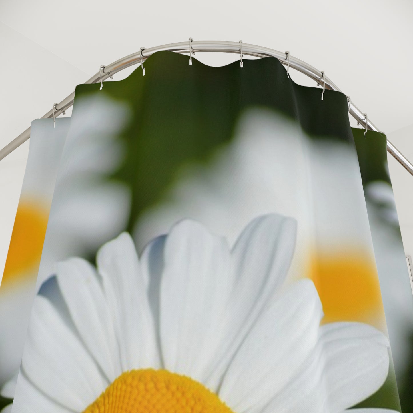 Daisy Floral Shower Curtain, Bright Bathroom Decor