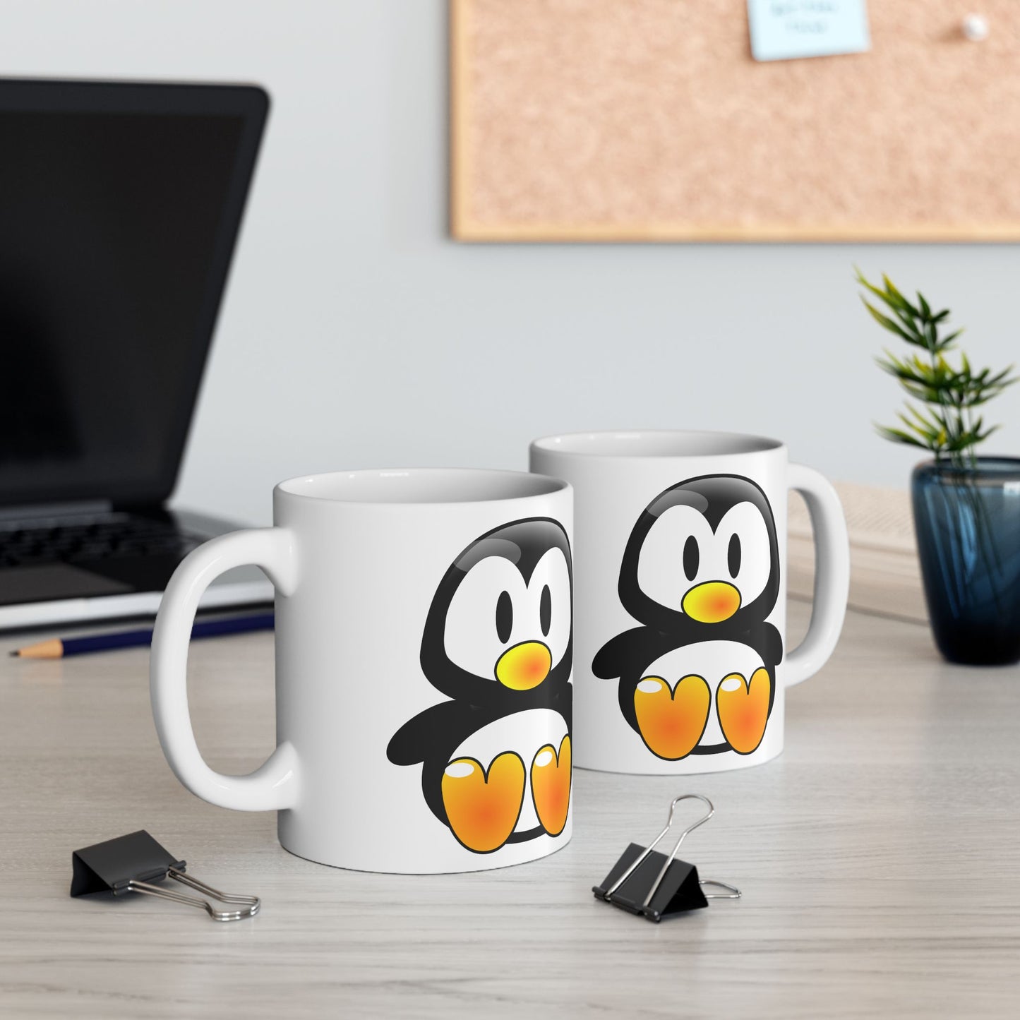 Cute Penguin Ceramic Mug — Adorable Polar Animal Coffee Cup (11oz & 15oz)