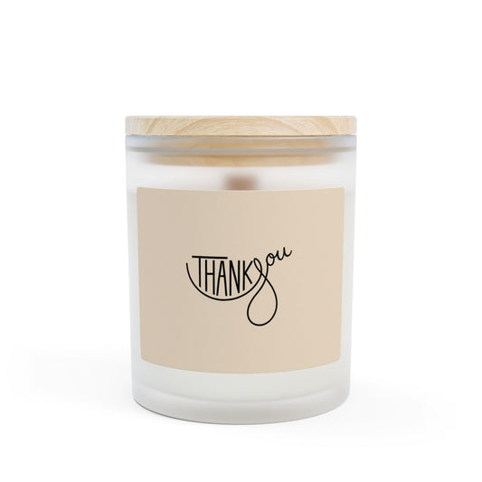 Frosted Glass Candle, 11oz