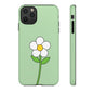 Floral Phone Case - Tough Cases for Nature Lovers, Cute Green Flower Design, iPhone Cover, Gift for Her, Spring Accessories